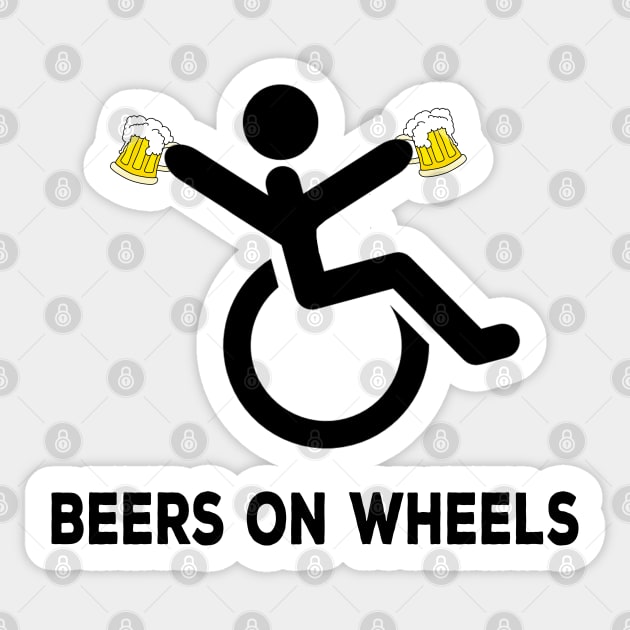 Beers on Wheels Sticker by DeesDeesigns